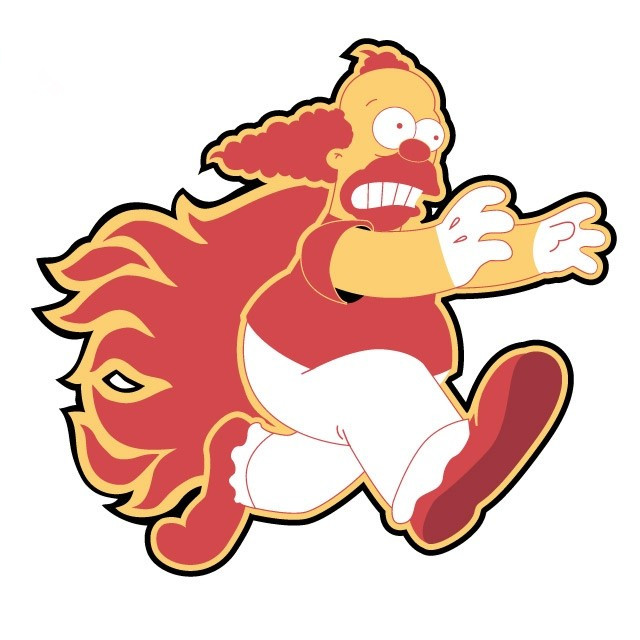 Calgary Flames Simpsons iron on heat transfer...